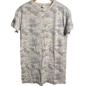 Old Navy Women's Pink Gray Camo Tee Dress Size Small Short Sleeve Camouflage